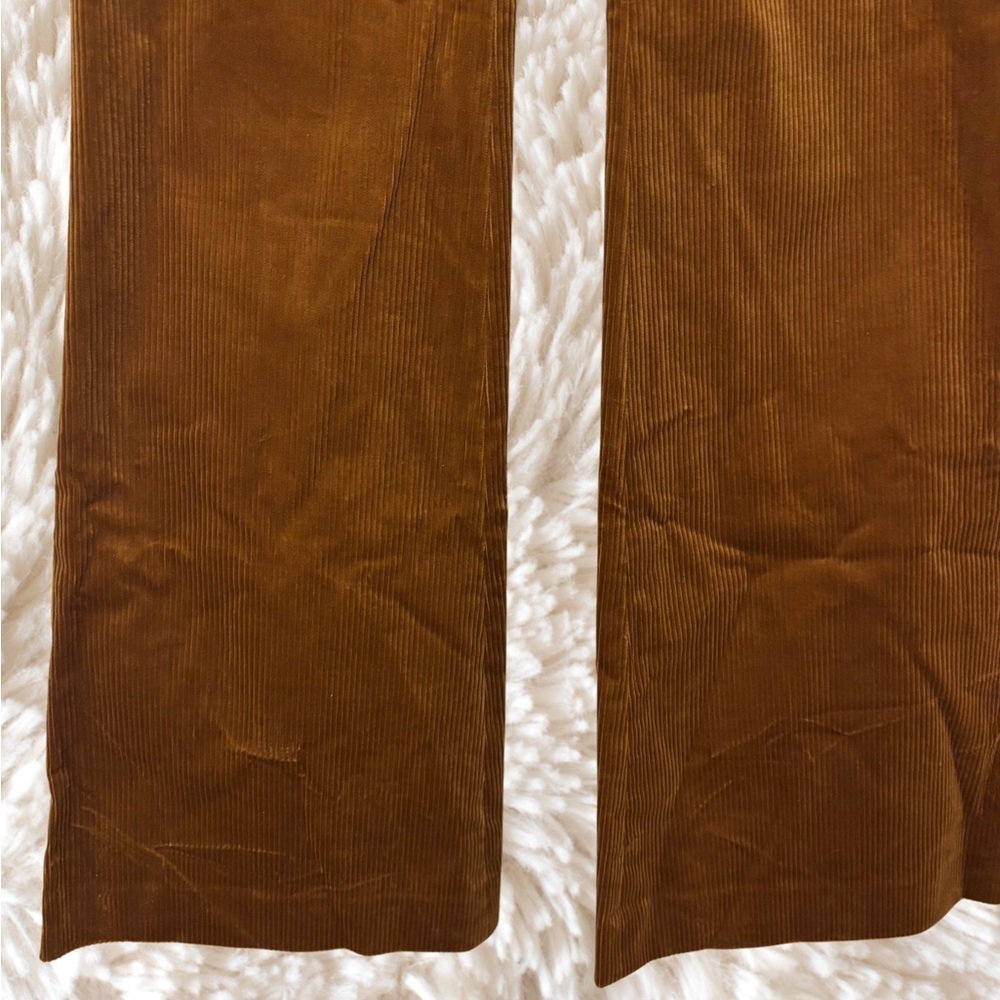 Women's Corduroy Boot Cut Pants - Brown - Picture 6 of 8